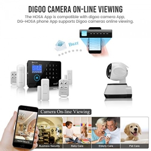 DIGOO DG-HOSA  DIY Smart Home Alarmanlage Kits Infrarot Bewegungssensor Tür Magnetismus Alarm mit APP Control Unterstützung 433 MHz Wireless Schwarz 3G & GSM & WIFI - 4